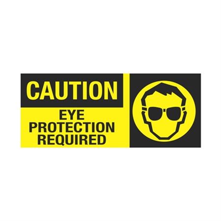 Caution Eye Protection Required 7" x 17" Sign